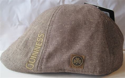 Guinness Irish Shamrock Beer Tweed Cabby Ivy Hat Cap Large