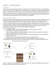 Chapter Soil Organic Matter Docx Chapter Soil Organic Matter