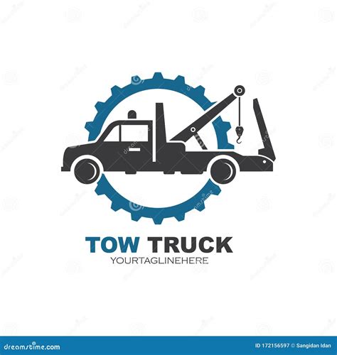 Tow Truck Vector Icon Logo Design Stock Vector - Illustration of ...