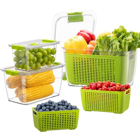 Buy LUXEAR Fresh Container 3PACK Produce Saver Container BPA Free