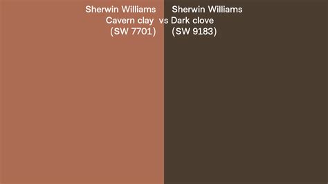 Sherwin Williams Cavern Clay Vs Dark Clove Side By Side Comparison