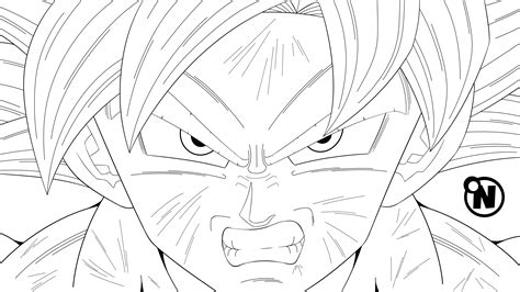 Goku Furioso En Ultra Instinto Delineado By Nexshiel On Deviantart