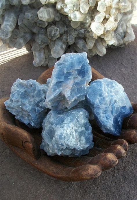 Pin By Eigil On Gems And Minerals Crystals Blue Calcite Calcite Crystal