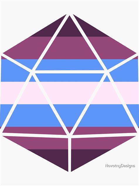 Gender Nonconforming Pride Flag D20 Sticker By Novotnydesigns Redbubble