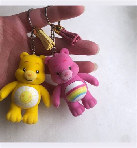 New Care Bear Keyrings Cute Keychain With Tassel Novelty Etsy