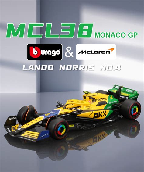 Bburago 1 43 F1 Mclaren MCL38 2024 Ayrton Senna Modern Icon Monaco GP