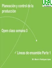 Planeación y Control de la Producción S3 pdf Planeación y control de