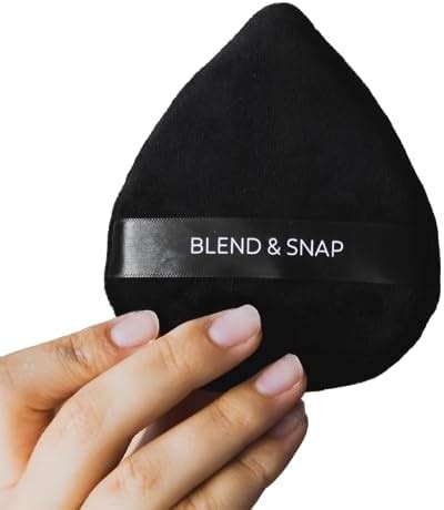 Amazon Blend Snap Large Velour Triangle Makeup Puff For Smooth