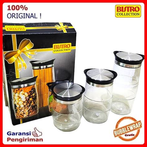 Jual Toples Lebaran Toples Kaca Toples Set Keler Set Isi 3 Pc Bistro BO