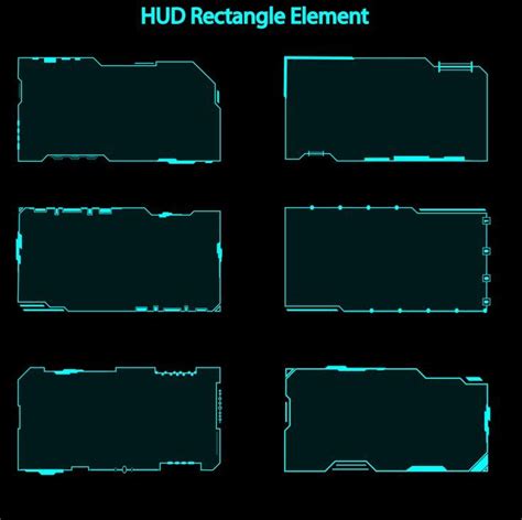 Set Of Hud Rectangle Elementsfuturistic Sci Fi Modern User Interface