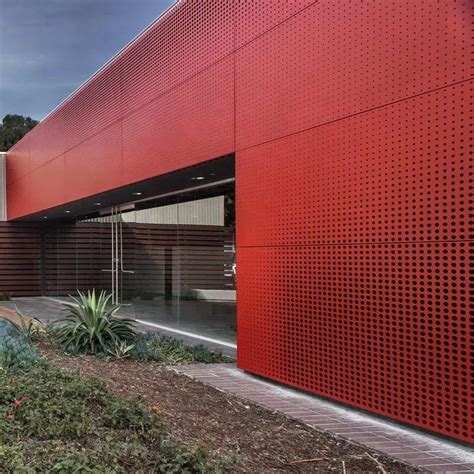 Facades Panel Decorative Laser Cut Aluminum Perforated Wall Cladding