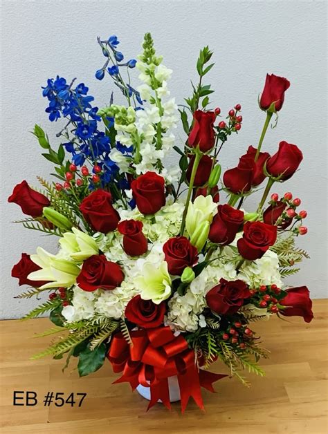 Red, White and Blue Floral Arrangement by Everblooming Floral & Gift