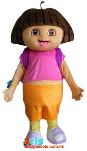 Funny Adult Size Dora Mascot Costume Cartoon Character Costumes Mascot Cosplay Dress Custom