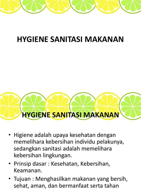 Hygiene Sanitasi Makanan