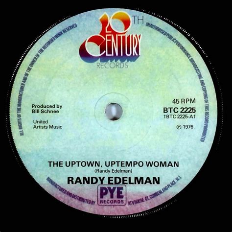 Randy Edelman The Uptown Uptempo Woman Farewell Fairbanks 7 45