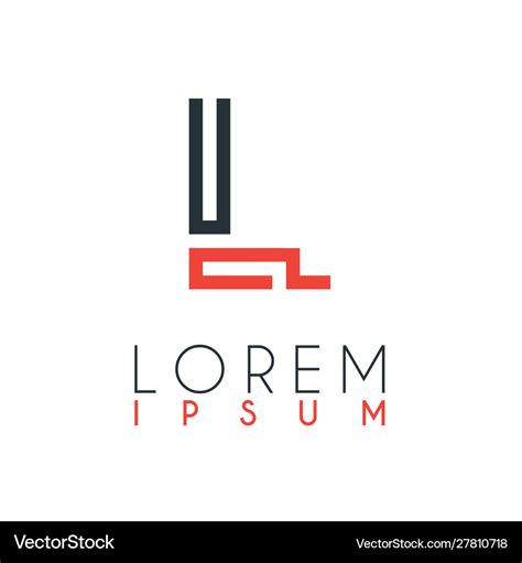 logo  letter    ll royalty  vector image