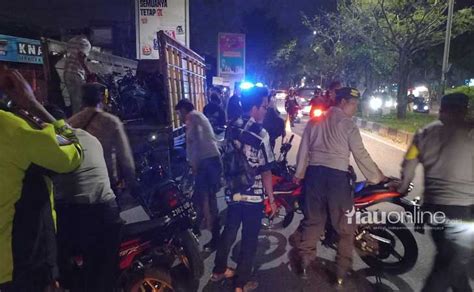 58 Unit Motor Hendak Balap Liar Di Pekanbaru Diangkut Polisi