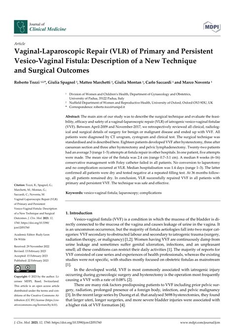 Pdf Vaginal Laparoscopic Repair Vlr Of Primary And Persistent