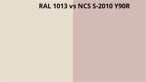 Ral 1013 Vs Ncs S 2010 Y90r Ral Colour Chart Uk