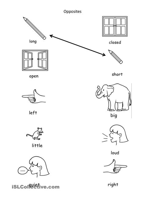 Opposites Activity For Kindergarten