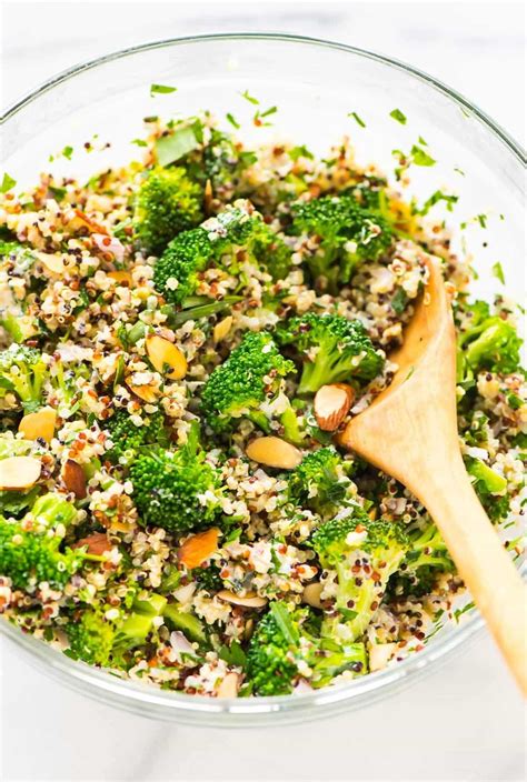 Broccoli Quinoa Salad With Creamy Lemon Dressing Wellplated