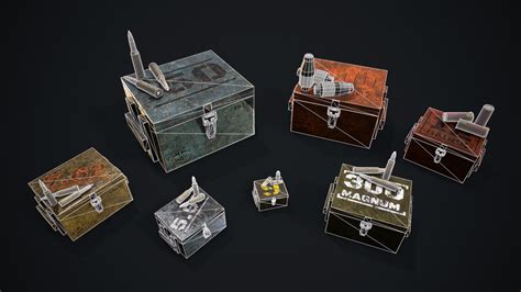 Artstation Ammo Boxes Game Assets