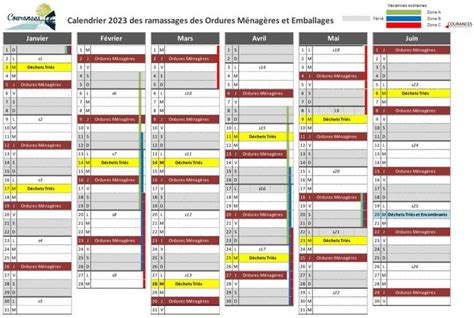 Calendrier Des Ramassages Des Ordures M Nag Res Et Emballages