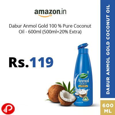 Dabur Anmol Gold Coconut Oil Ml Pure And Long Lasting