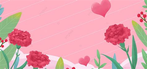 Pink Beautiful Mothers Day Carnation Banner Background Pink Beautiful