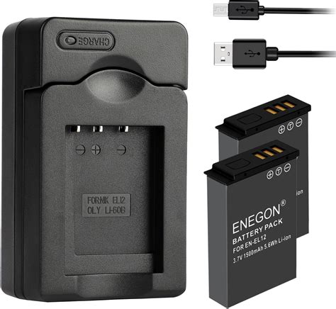 Enegon Kit Batterie Per Fotocamera En El Bater As Cargador Usb