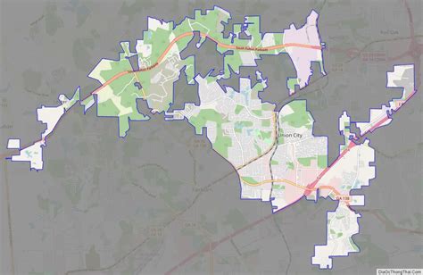 Map of Union City, Georgia - Thong Thai Real