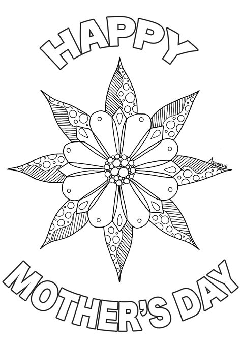 Printable Happy Mothers Day Coloring Pages