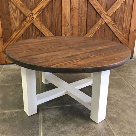 Round Farmhouse Coffee Table Diy Coffee Table Plans Round Wooden Coffee Table Coffee Table