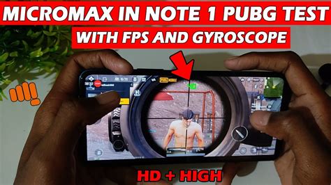 Micromax In Note 1 Pubg Test With FPS In Note 1 Pubg FPS Test In