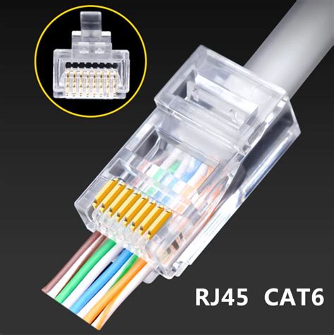 CAT5E CAT6 Plug RJ45 Connector Network Cable Modular 8P8C Connector End