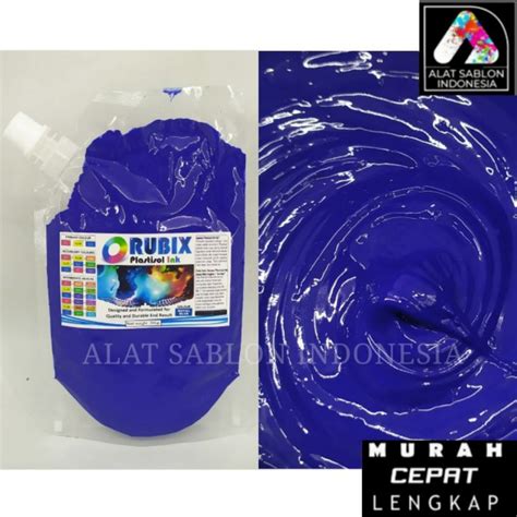 Jual Tinta Sablon Plastisol Rubix Royal Blue Biru Royal Gr Shopee