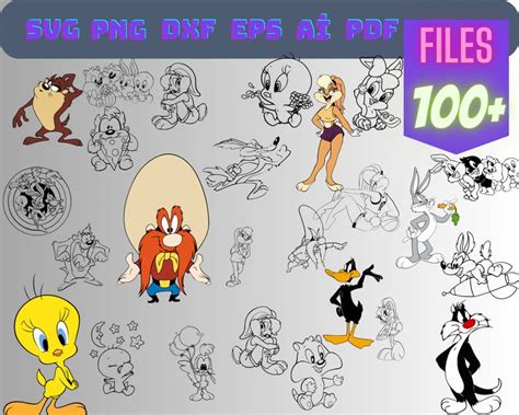 Looney Tunes Svg Looney Tunes Clipart Layered Digital Vector File