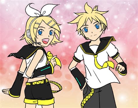 Dibujo De Rin Y Len Kagamine Vocaloid Pintado Por En Dibujos Net El D A