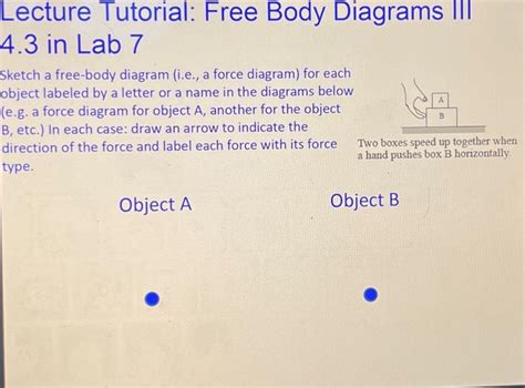 Solved Lecture Tutorial: Free Body Diagrams III 4.3 in Lab 7 | Chegg.com