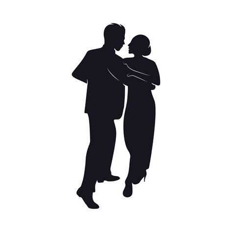 Tango Dancers Silhouettes Vector Art At Vecteezy