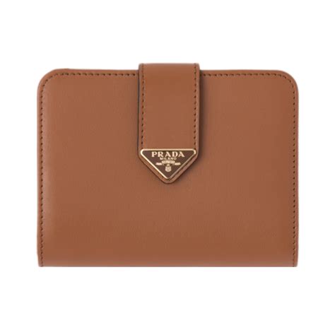 Prada Small Smooth Leather Wallet Cognac Voilàid