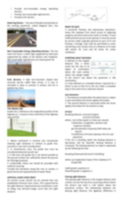 SOLUTION: Elements of roads and highways chapter 2 notes - Studypool