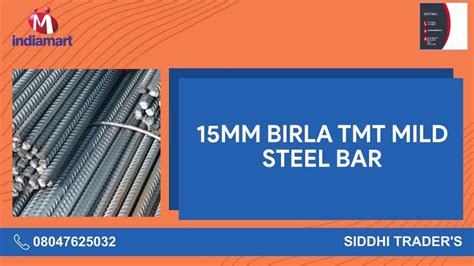 6mm 8mm 10mm Birla TMT Mild Steel Bar For Commercial Buildings Grade