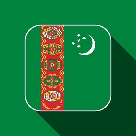 Turkmenistan Flag Official Colors Vector Illustration 11826587