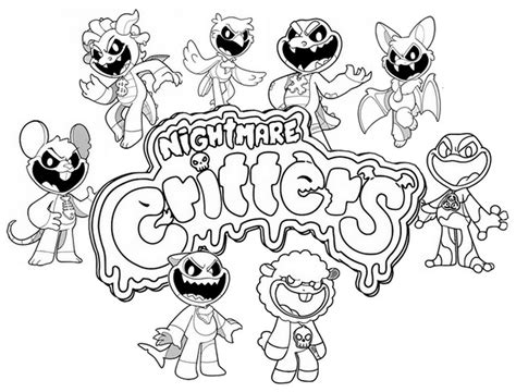 Kolorowanki Poppy Playtime 4 - Nightmare Critters