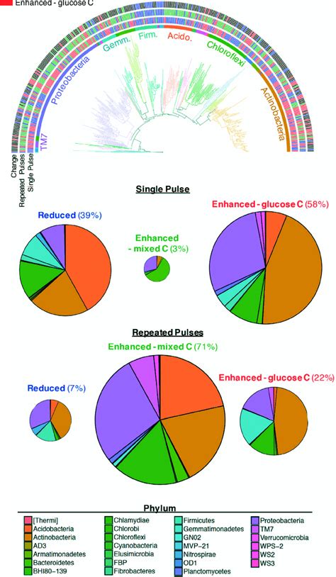 Phylogeny Of Bacterial Taxa And Each Taxons Growth Response To Single