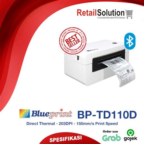 Jual Printer Barcode Label Thermal Bluetooth Blueprint Td D Td