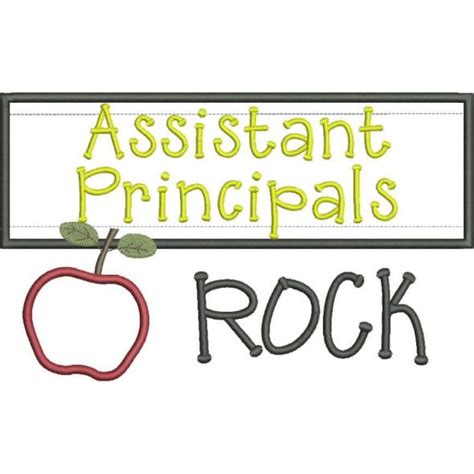 Assistant Principals Rock Chalkboard Applique