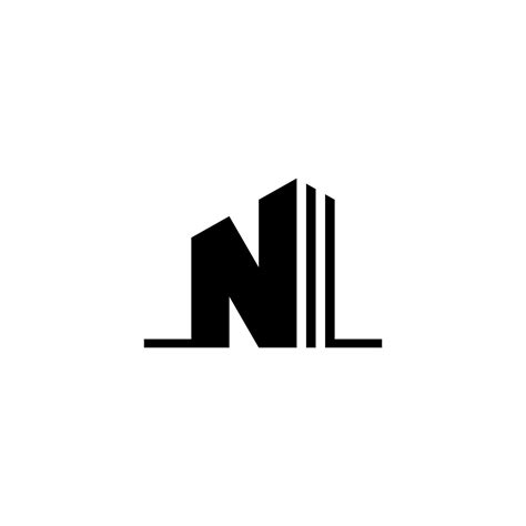 Logo NL Buildings Letter Design Vector Monogram Icon Template 22937181