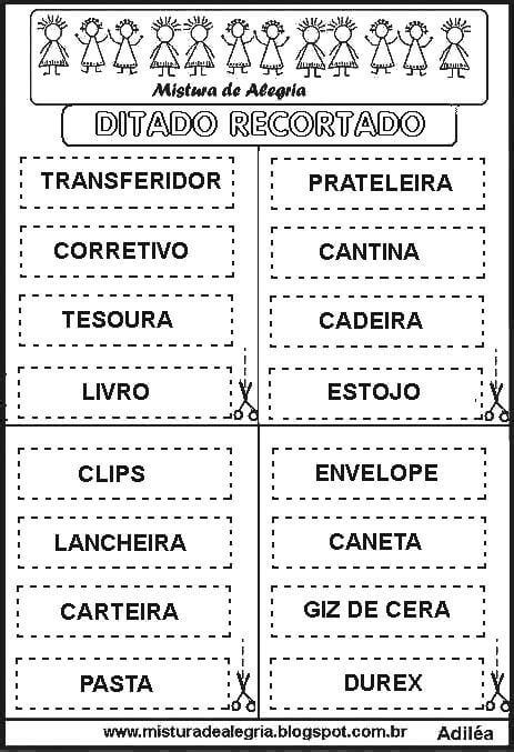 Atividade Ditado De Palavras Para O Ensino Fundamental Off